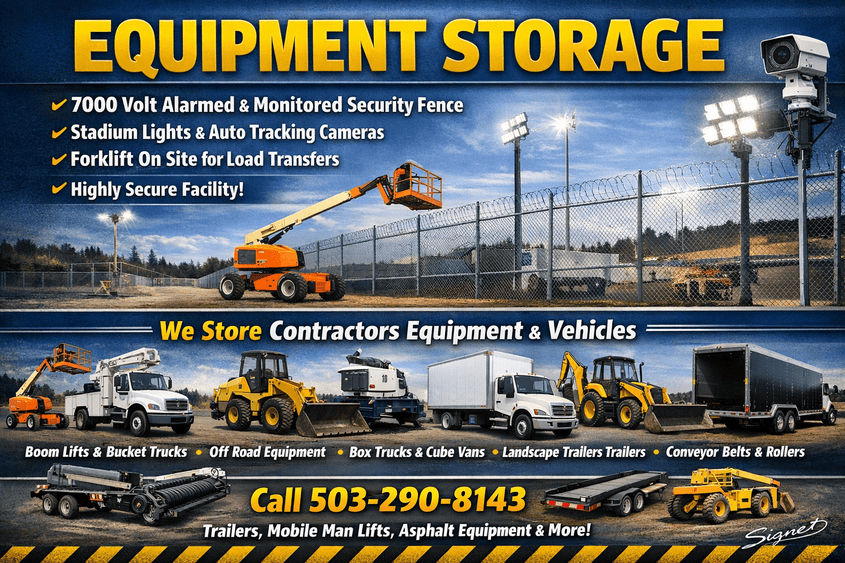 equipment storage in Portland Oregon