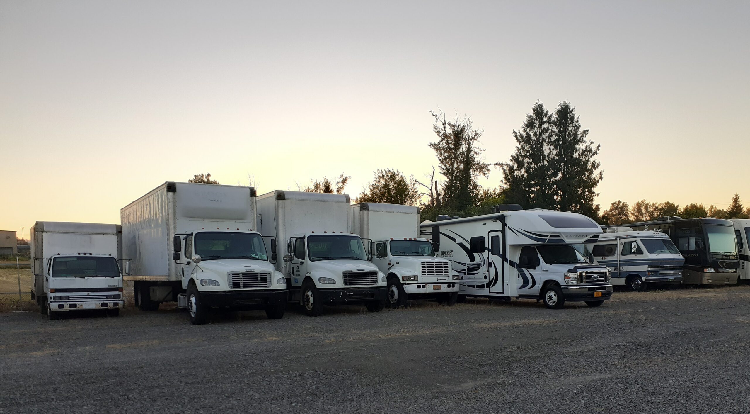 Container Trucks stored at PDX Auto Storage
